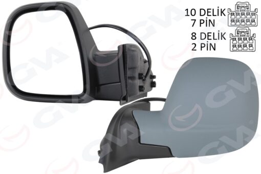 Dış Dikiz Aynası Fıat Yeni Doblo Combi- Carg0 Elektrikli Astarlı Rezistanslı Otomatik Açma Kapama Sol 23-