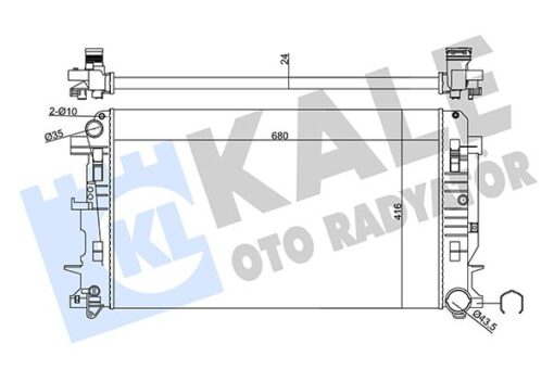 Motor Su Radyatoru Mercedes Sprınter B906 . Vw Crafter 30-35-50 680x416x24 - A9065000002-2E0121253A