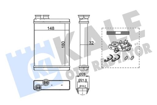 Kalorifer Radyatörü Peugeot P308 13 21 Cıtroen C3 09 16 C4 Cactus 14 Ds3 09 15 Brazıng - 1610530280-6448.V3