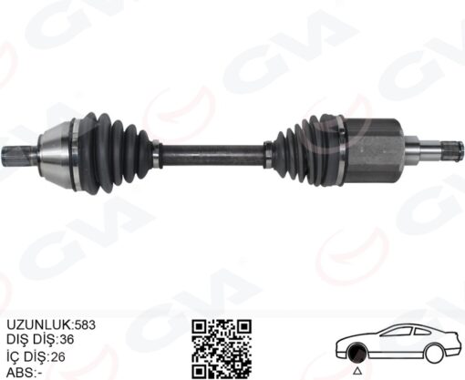 Ön Aks Komple Sol Volvo C30 10 D2 S40 Iı 10 D2 V50 10 D2 Mekanik Şanzıman 6 Vites - 31367150-36002896