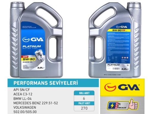 Motor Yağı 5w30 3.2 Lt Platınum Partiküllü-dpf Tam Sentetik Apı Sn/cf - 5W30-55175990