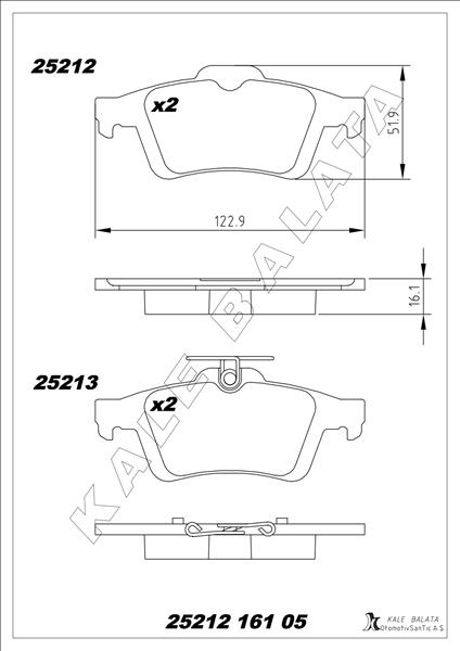 Arka Balata Focus Iı Cmax 03 Connect 02 Laguna Iıı 07 Opel Vectra C 02 Sıgnum 03 Cıtroen C5 08 Peugeot P508 10 18 1647875980-4254.a8 - 3M512M008AC-440601689R-93192623
