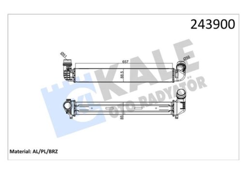 Turbo Radyatörü Intercooler Fluence 10 1.5dcı 657x89x85 2 Sıra Alb Sistem - 144960024R-144966078R