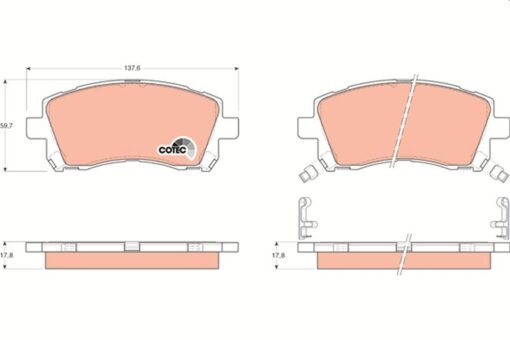X Ön Balata Subaru Forester 2.0-2.0t 97-02 -legacy Iı 2.5ı 4wd 96-99 - 26296AC041-26296AE140-WVA21785