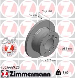 Fren Dıskı Arka Mercedes Sprınter B901 B904 . Vw Lt 28-35-46 Tek Teker - A9024230312-2D0615601A