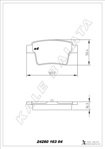 Arka Fren Balatası Mondeo Iıı 04 07 Jaguar X Type Estate 05 09 - 4S712M008AB-C2S38068-C2S48024