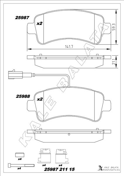 Disk Fren Balatası Arka Jumper 2.0d/2.2d3.0d 04/06 Ducato 40 2.3d-boxer 2.0d/2.2d/3.0d - 77367094-1612434080
