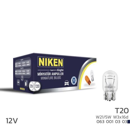 Nıken T20 Dipsız Ampul 1016 W21/5w W3x16d 10lu