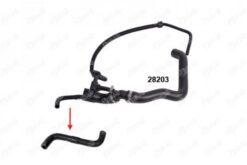 28203 Radyatör Üst Hortumunun -- İnce Hortumun Uç Kısmı -- Vw Lt35-volt 2.5 N173 - 2D0122101A
