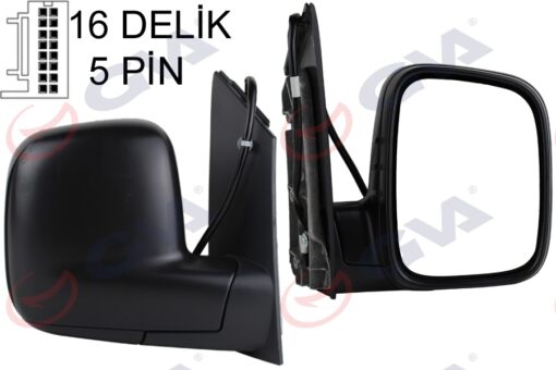 Dış Dikiz Aynası Sağ Caddy 04 Elektrikli Isıtmalı Konveks 5 Fiş Vm-375ehr - 2K1857508A9B9