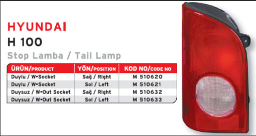Stop Lambası Duysuz Sol H100 - 9240143810