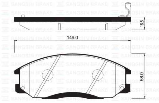Ön Fren Balata Hyundaı Starex 2.5l D4cb Libero 01- / Santafe 2.0l D4ea Crdi 01-05 / Ssangyong Actyon. Kyron 2.0l Xdi 4x4 06- / Rexton 2.7l Xdi 4x4 04- Şimli - 581013AA20-5810126A30