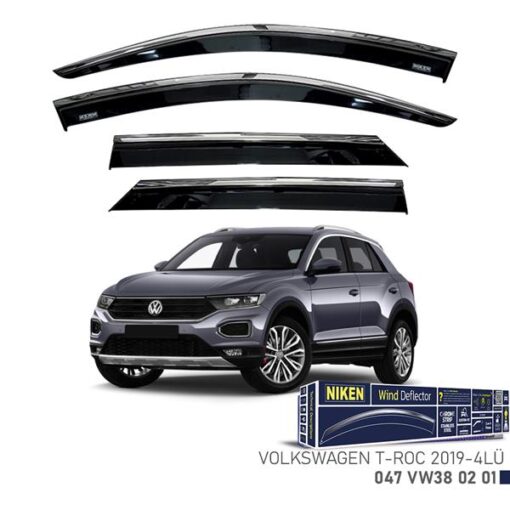 Kromlu Cam Rüzgarlığı Vw T-roc 2019- 4lü