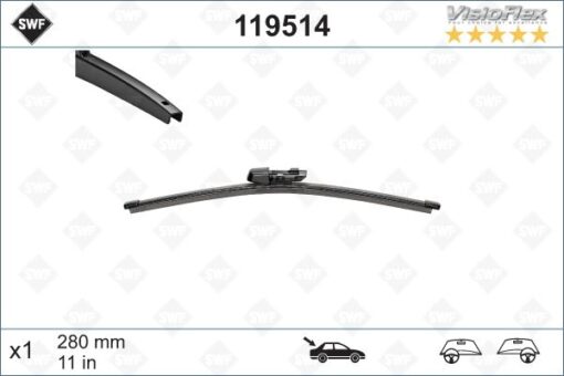 Silecek Süpürgesi Arka Golf6-golf7-polo-fabıa 280 Mm - 5K6955427A-6Q6955425A-3C9955425