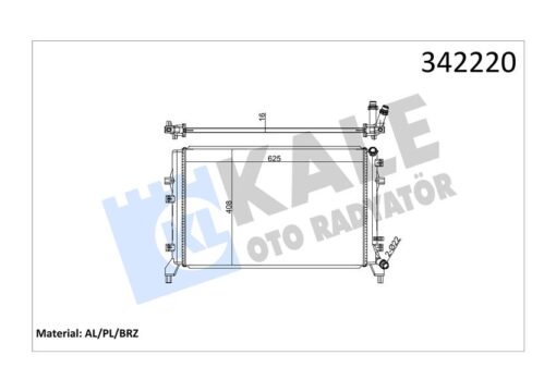 Radyatör Vw Caddy Iıı-eos-golf Plus-golf V-vı-jetta Iıı-jetta Iv-passat-scırocco-touran Al-pl-brz - 1K0121251BN