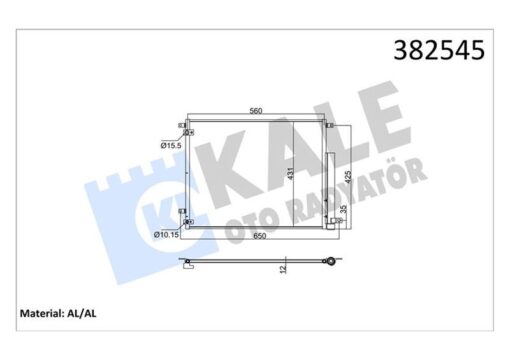 Kondenser Honda Cıvıc X Fc 1.6i 16 Kurutucu İle Brazıng Al-al 560x431x12 Klima Radyatörü - 80100TBAA01