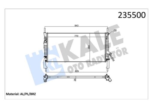 Motor Su Radyatoru Transıt V347 2.2tdcı 2.4tdcı 3.2tdcı 06 Klımalı - 6C118005CD-1373156-1383317