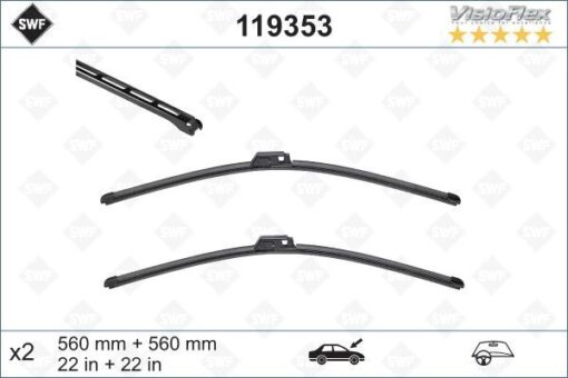 Sılecek Supurgesı Takımı 560mm / 560mm Mercedes W203 Cl203 S203 C209 A209 . Audı A4 Swf - A2038201545-4B1955425B