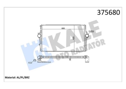 Intercooler Volvo S60 I 384 2.0t 00 10-s80 I 184 2.4d 01 06-v70 Iı 285 2.4d 01 08-xc70 I Cross Count Ry 295 D5 Vx Awd 02 08 Brazıng 30mm Turbo Radyatörü - 30741580-30748809-31274554-8649471
