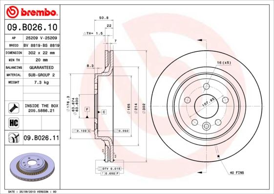 Arka Fren Aynası Adet Volvo Xc60 D3 D4 D5 2.4d 2.0t 3.2 T5 T6 2008 2013 2017 Cap 302x5 Bjn - 31277357-31471033