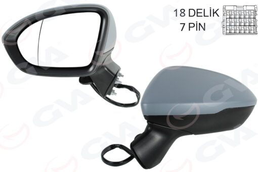 Dış Dikiz Aynası Sol Cruze 17- Astra K 15-22 Elektrikli Katnalabilir Isıtmalı Astarlı Asferik - 13453526-13396540-13396526