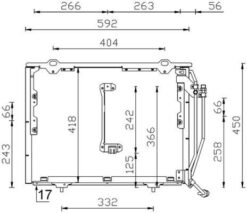 Klıma Radyatoru Mercedes W202 S202 C208 A208 - A2028300770