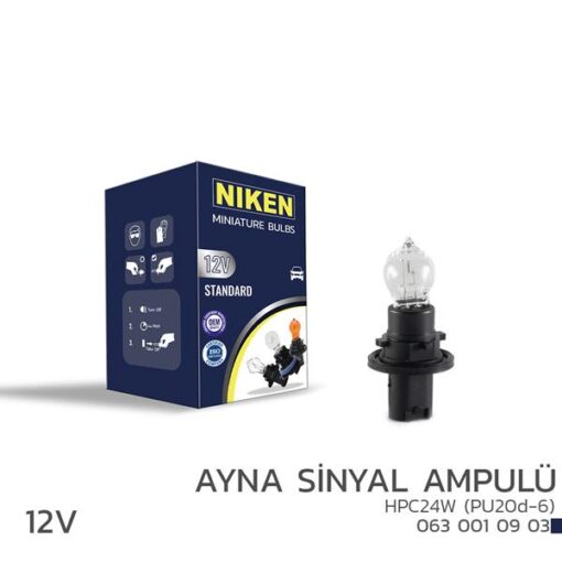 Nıken 12v Hpc24w Ayna Sinyal Ampulü Pu20d-6 10lu - UNIVERSAL