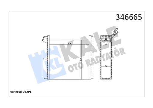 Kalorifer Radyatörü Astra F-calıbra A-vectra A 175x195x40 - 90399229-1843105-1843106