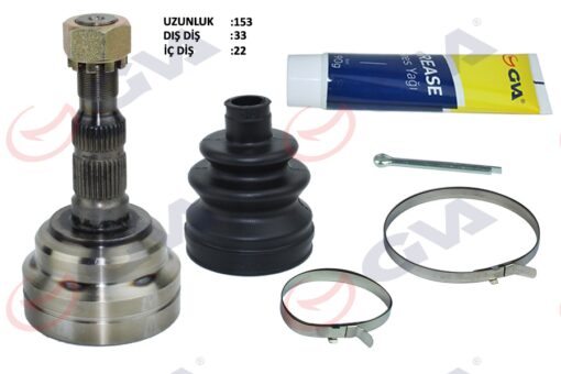 Aks Kafası Dış Astra G-zafıra A 1.4/1.6 16v 98-05 33x22x52 153.5mm - 90538427-374002