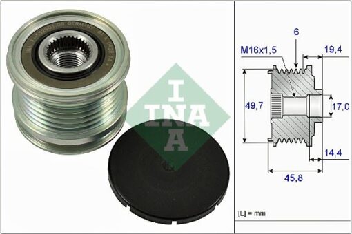 Alternator Kasnagı Mercedes W204 W205 C218 W212 W222 X204 W166 C292 W639 W447 B906 - A6461550115