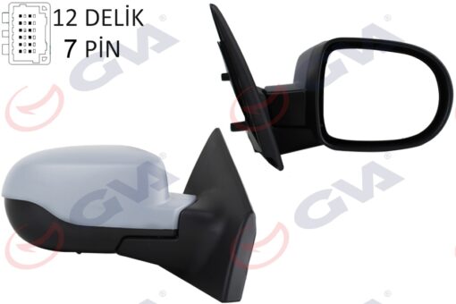 Dış Dikiz Aynası Sağ Clıo 09 Elektrikli Isıtmalı Sensörlü Astarlı Konveks 7 Fiş Vm-6135ehpsr - 7701071866