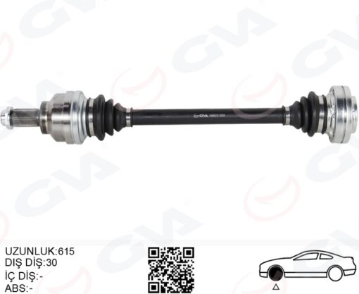 Komple Aks Arka Sağ/sol Bmw E39 615mm Diş 30 - 33211229420-33201229374-33211229432