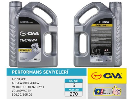 Motor Yağı 20w50 3 Lt Platınum Mineral Apı Sl/cf - 20W50