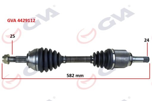 Komple Aks Sol Fıorıno 1.3 Mtj 07-13 582mm Aks Lale Li - 51783824