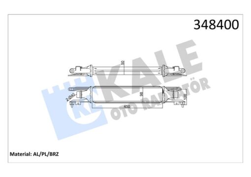 Turbo Radyatörü Intercooler Corsa D Al/pl/brz 450x97x52 - 55702194-6302080