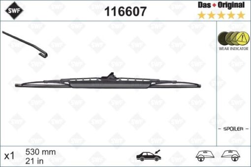 Silecek Swf 53cm X1 Spoilerli Golf Iıı Iv A3-a4-bmw 3-golf 3-passat Inca Ibıza Leon Avensıs - 31276592-274381-274384