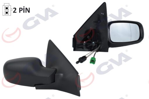Dış Dikiz Aynası Sağ Megane 03-08 Mekanik Konveks Sensörlü Convex 2 Fiş Vm-138sr - 7701054686
