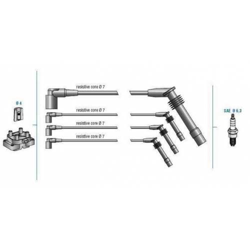 Buji Kablo Tk Clıo 1.4ei 8v 99 -logan 1.6 16v 05 K7j - 7700273826