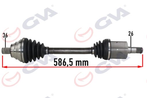 Komple Aks Sol Golf Vı 1.6i Auto. 08-13 587mm - 1K0407271CQ-1K0407451PX