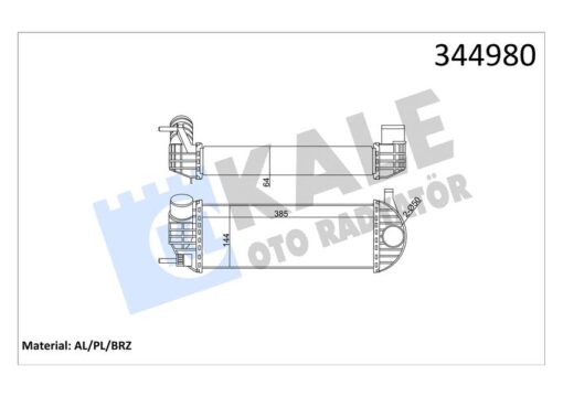 Turbo Radyatörü Intercooler Kng 1.5 Dci 08 385x143x64 Al/pl/brz - 8200382109