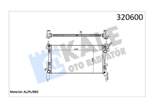 Radyatör Peugeot Bıpper-cıtroen Nemo-fıat Fıorıno 1.3-1.4 Hdı 08 - 1330.V0-1330.T9-51790709-1330.Y4