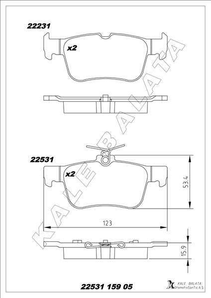 Arka Fren Balatası Galaxy Iıı 15 Mondeo V 14 Edge 15 19 Focus Iv 17 Kuga Iıı 19 - JX612M007AEC-KTLX612M007AEB