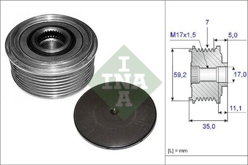Alternatör Kasnağı Rulmanlı Transit 2.4 Tdcı 00-06 Alternatör Oem No İçin: 2c1t10300ba - 1498518-4461712-R2C1T10300BA