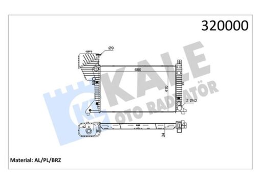 Motor Su Radyatoru Mercedes Sprınter B901 B904 Manuel Sanzıman - A9015003600