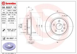 Arka Fren Aynası Astra J 09 Mokka 13 Cruze 09 Aveo 11 Trax 12 268.5x12x5dl Dolu 569074-95527032-95527032 - 569072-13502135-13502136-13505759