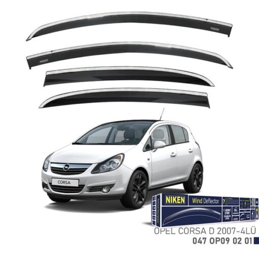Kromlu Cam Rüzgarlığı Opel Corsa D 2007- 4lü