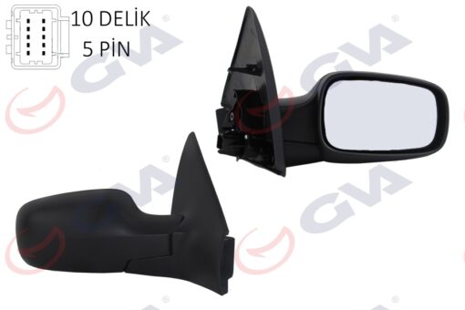 Dış Dikiz Aynası Sağ Megane 02 Elektrikli Isıtmalı Sensörlü Konveks 5 Fiş Vm-138ehsr - 7701054688-7701068375