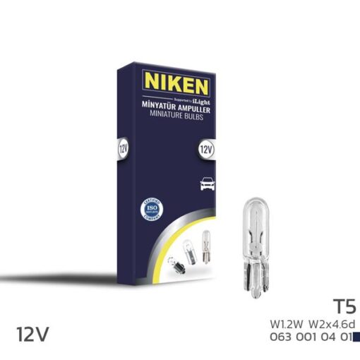 Nıken T5 Mınyatur Ampul W1.2w W2x4.6d 12v 10lu
