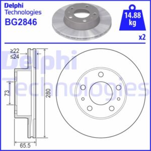 Ön Fren Aynası Boxer I-ıı 94 Jumper I-ıı 94 Ducato I-ıı 94 280x24x5dlxhavalı - 4249.H8-71738905-4246.L2-4246.X9