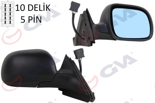 Dış Dikiz Aynası Sağ A3 96-00 Elektrikli Isıtmalı Mavi Cam Konveks Vm-042r - 8L1858532H-4B1857536C